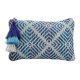 Blue Geometric Beaded Cotton Clutch Types Of Bags  For Women 